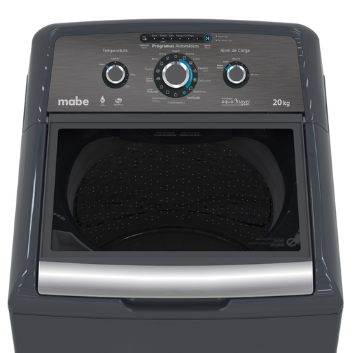 Lavadora Automática Aqua Saver Green 20 kg Diamond Gray con Sanitizado Mabe - LMH70203WDAB10