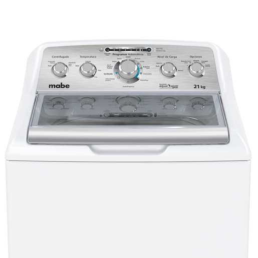Lavadora Automática Aqua Saver Green 21 kg Blanca con Sanitizado Mabe - LMA71215WBAB00