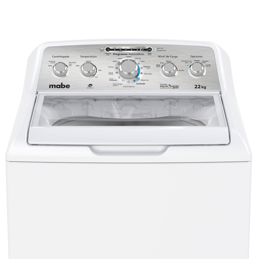 Lavadora Automática Aqua Saver Green Alta Eficiencia 22 kg Blanca con Sanitizado Mabe - LMA72215WBAB00