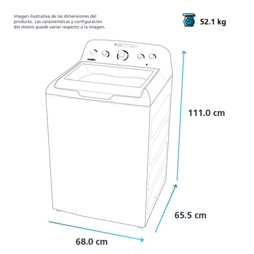 Lavadora Automática Aqua Saver Green 24 Kg Blanca Mabe - LMA74215WBAB01