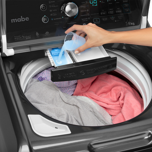 Lavadora Aqua Saver Green automática 24 Kg Silver Mabe - LMH74201WDAB04