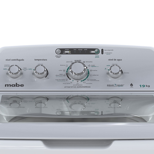 Lavadora Aqua Saver Green automática 17 Kg Blanca Mabe - LMA77114CBAB03