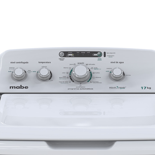 Lavadora Aqua Saver Green automática 17 Kg Blanca Mabe - LMA77114SBAB03