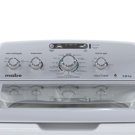 Lavadora Aqua Saver Green automática 19 Kg Blanca Mabe - LMH79104WBAB04