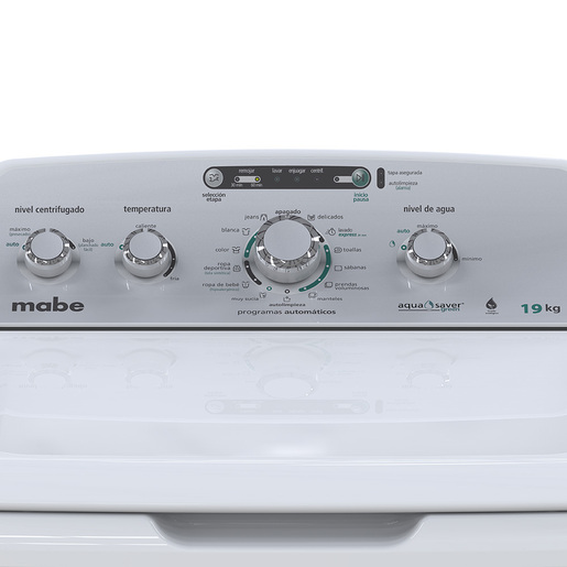 Lavadora Aqua Saver Green automática 19 Kg Blanca Mabe - LMH79104SBAB04
