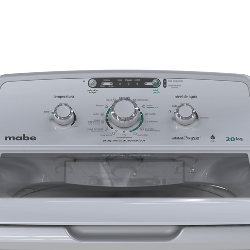 Lavadora Aqua Saver Green automática 20 Kg Silver Mabe - LMH70203WGAB03