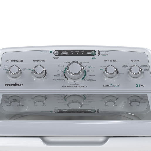 Lavadora Automática Aqua Saver Green 21 kg Blanca Mabe - LMA71215VBAB01