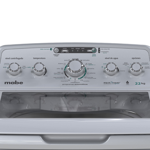 Lavadora Aqua Saver Green automática 22 Kg Silver Mabe - LMH72205WGAB03