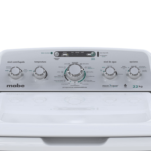 Lavadora Aqua Saver Green automática 22 Kg Blanca Mabe - LMH72205SBAB05