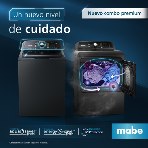 Secadora a Gas 7.2 cu. ft. (22 kg) Diamond Gray con Sanitizado Mabe - DMG17R8MSDAB20