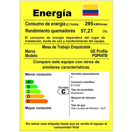Parrilla 60 cm Empotrable Acero Inoxidable GE Profile - PGP64TI0A