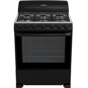 Estufa de piso 76 cm Negra/Inoxiable  Mabe - EM7641BAIN0C Estufa de piso 76 cm Negra/Inoxiable  Mabe - EM7641BAIN0C